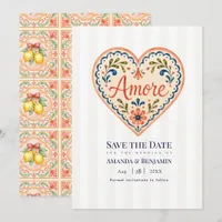 Amore Ceramic Tile Amalfi Coast Italian Wedding Save The Date