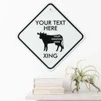 Create Your Own White Graphic Animal Crossing Metal Sign