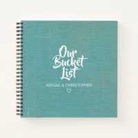 Faux Linen Our Bucket List Couple Keepsake Journal