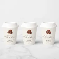 Baby is Brewing Coffee Gender Neutral Baby Shower Paper Cups