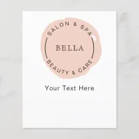 Minimal Modern Blush Salon Spa Coupons Flyer