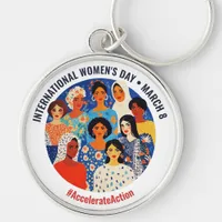 Colorful Faces | International Women's Day | IWD Keychain