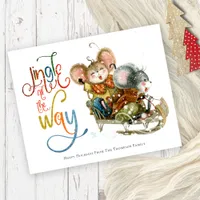 Budget Cute Mice Sleigh Jingle All The Way Glitter