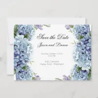 Forget-Me-Not Flowers Watercolor Elegant  Script Save The Date