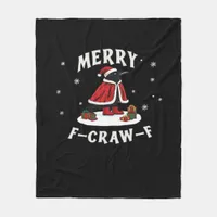 F-Craw-F Crow Christmas F-Caw-F Raven Christmas Cl Fleece Blanket