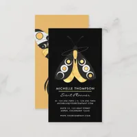 Mystical Celestial Gold Moth Business Card