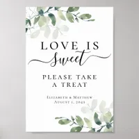 Love is Sweet Eucalyptus Wedding Sign