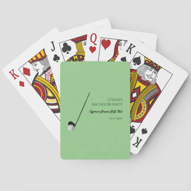 Golf Bachelor Party - Golfing trip Classic Stylish Poker Cards