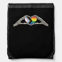 Bone Hands Heart Pride Progress Creative Style Drawstring Bag