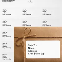 Simplistic Art Business  Personal Ship To Address Label