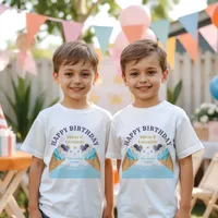 Cool Twins Ice Cream Boys Birthday Party T-Shirt