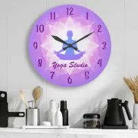 Zen Yoga Lotus Meditation Personalized Large Clock