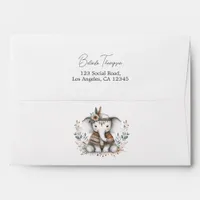 Boho Chic Safari Elephant Baby Shower Envelope