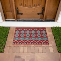 Southwest Mesas Turquoise & Red Doormat