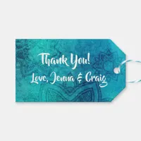 Pretty Blue Mandala Thank You Gift Tag