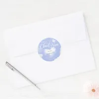 Blue Sky Heart Cloud Nine Bridal Shower Classic Round Sticker