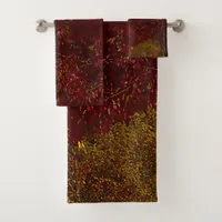 Autumn Leaves of Yellow and Purple, ZSSPG Bath Towel Set