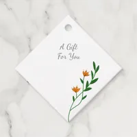 Simple Minimalist Wildflower Boho Chic Favor Tags