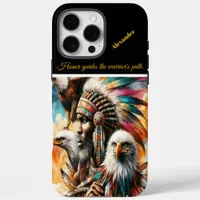 African warrior with eagles. iPhone 16 pro max case