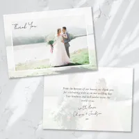 Frame Photo Wedding Thank You Card