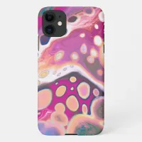 Purple, blue and pink Digital Modern Abstract    iPhone 11 Case