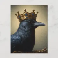 A Raven in a Crown Postcard