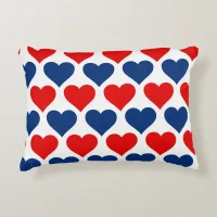 Romantic Red, White and Blue Double Sided Accent Pillow