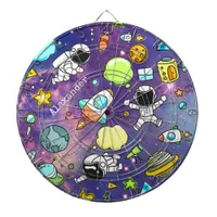 Cute Boy's Space Astronauts Planets Dart Board