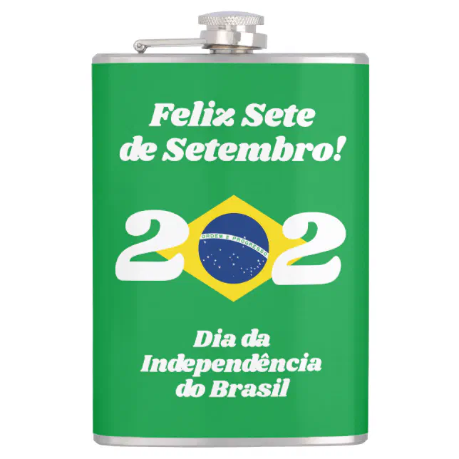 Sete de Setembro Independence Day Brazil Flag Flask