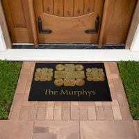 Celtic Knotwork Cross Personalized Doormat