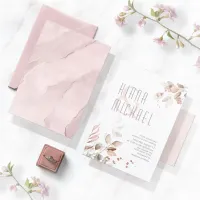 Dreamy Foliage Wedding Blush Pink ID817