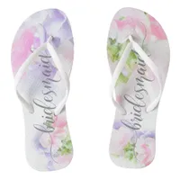 FLORAL CHIC WEDDING SWEET PEAS Bridesmaid Flip Flops