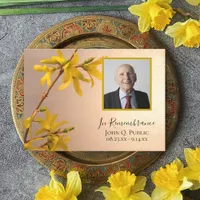 Yellow Forsythia Flowers Death Anniversary  Invitation