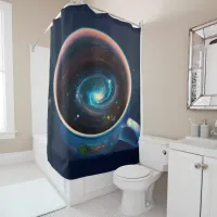 Cosmic Coffee Cup Shower Curtain