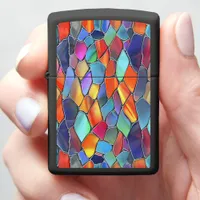 Funky Color Stained Glass Zippo Lighter