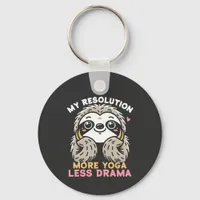 Sloth Yoga Keychain - More Yoga Less Drama