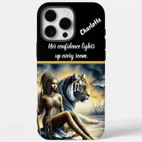 Guardian by the river with a tiger iPhone 16 pro max case