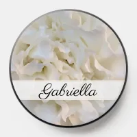 White Carnation Flower PopSocket