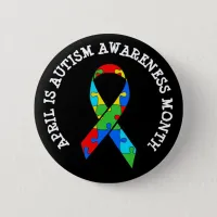 April is Autism Awareness Month Button