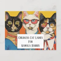 The Childless Cat Ladies For Kamala Postcard