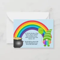 St Patricks Rainbow Gnomies LGBT Invite Small Card