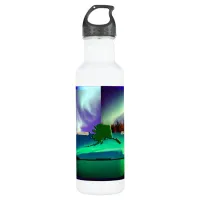 Northern Lights of Alaska Collage Stainless Steel Water Bottle