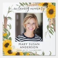 In Loving Memory Photo Sunflower Welcome Sign