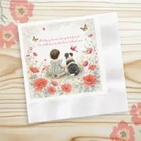 Personalized Baby Girl and her Puppy Baby Shower  Napkins