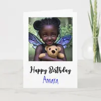 Personalized Girl's Birthday + Color Page Card