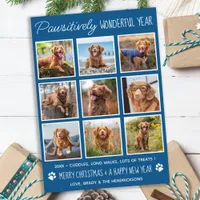 Dog Personalized Year In Review Pet Photo Collage Holiday Card