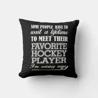 Proud Hockey Mom Photo Throw Pillow