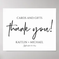 Wedding Cards & Gifts 8x10 Modern Script Black Poster