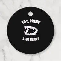 Eat Drink Be Scary Vampire Minimalist Style Favor Tags