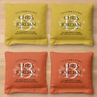 Elegant 13th Citrine Wedding Anniversary Cornhole Bags